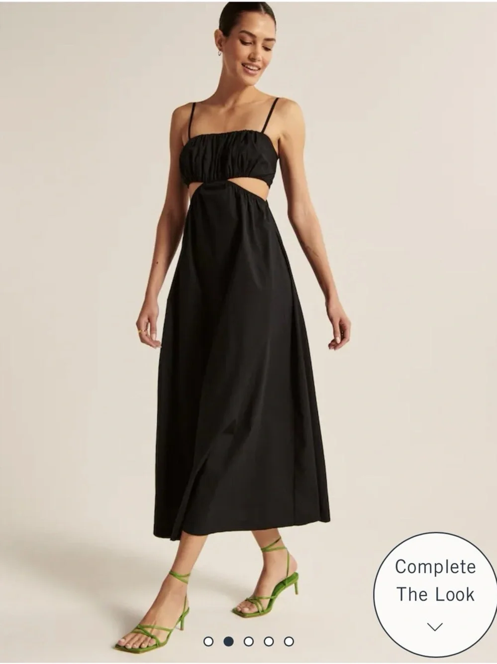 Abercrombie & Fitch Black Sleeveless Cutout Maxi Dress